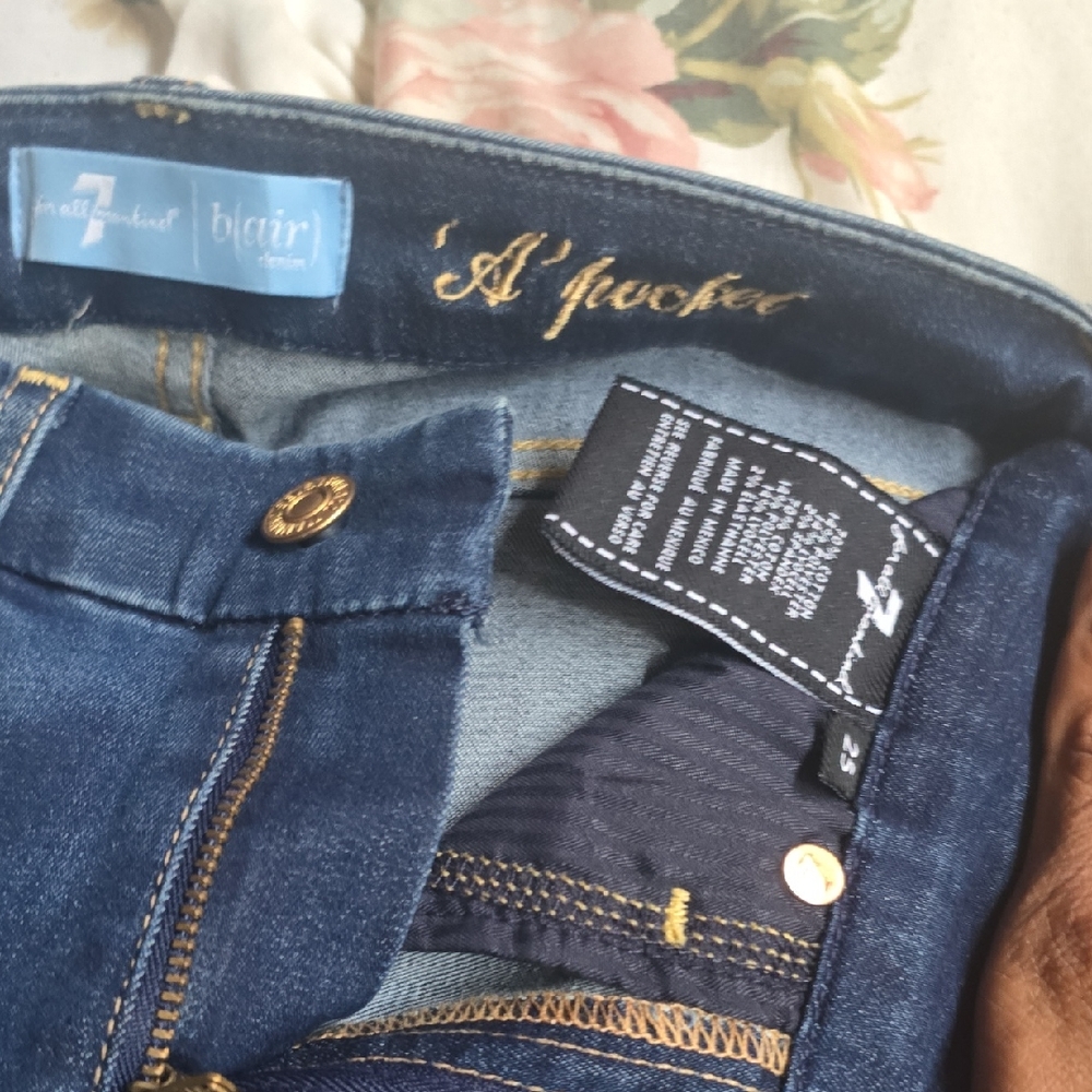 7 For All Mankind Women's Dark Blue Jeans